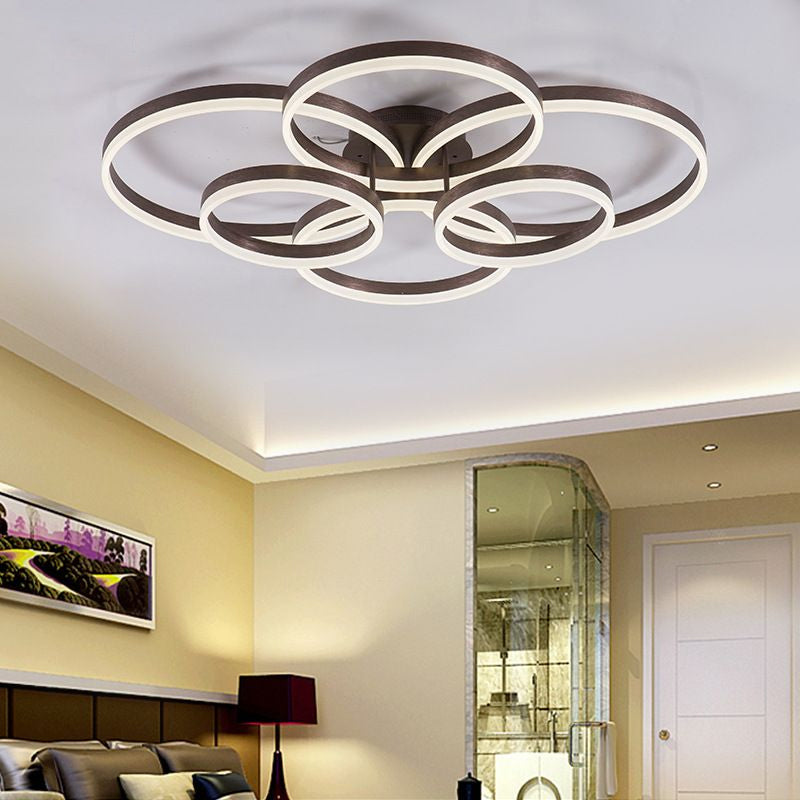 Simple Circular LED Flush Mount Light Acrylic Natural/Warm/White Lighting Ceiling Lamp for Study Room Clearhalo 'Ceiling Lights' 'Close To Ceiling Lights' 'Close to ceiling' 'Semi-flushmount' Lighting' 1434355