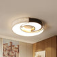 Black and White Moon Flush Lighting Modern Simple Iron Ceiling Flushmount in Warm/White, 16"/19.5" Wide Clearhalo 'Ceiling Lights' 'Close To Ceiling Lights' 'Close to ceiling' 'Flush mount' Lighting' 1434371