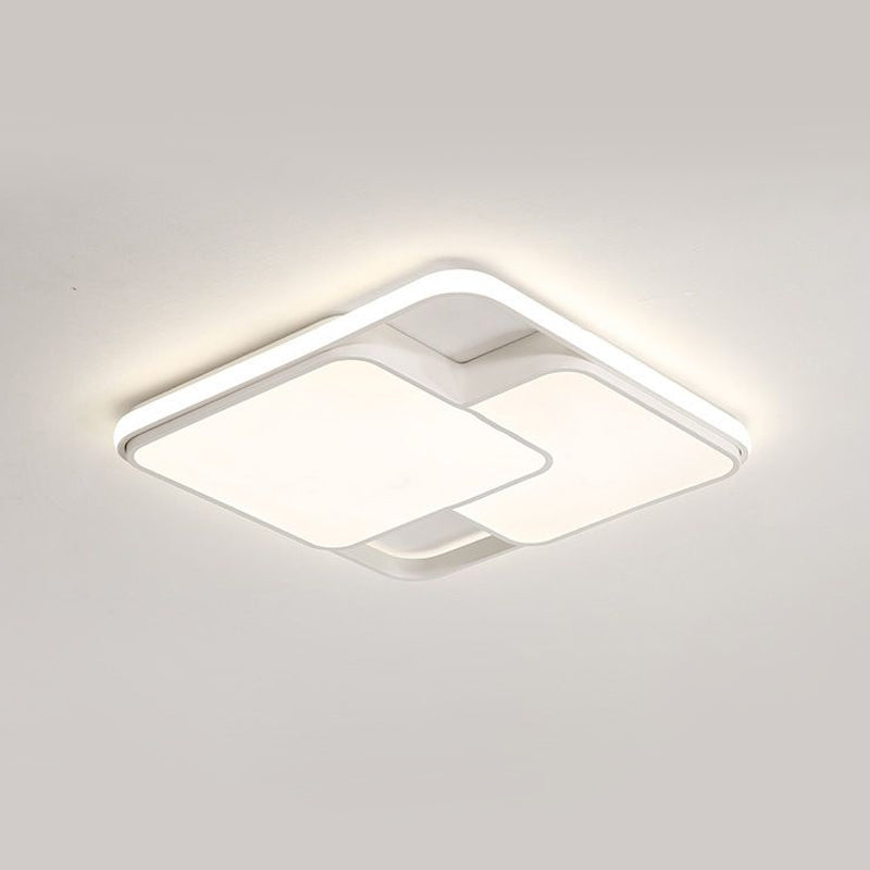 Black/White Rectangle Flush Ceiling Light Contemporary Acrylic LED Flushmount Light for Cafe Clearhalo 'Ceiling Lights' 'Close To Ceiling Lights' 'Close to ceiling' 'Flush mount' Lighting' 1434466
