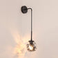 Clear Glass Orb Shade Wall Light with Flower Deco Cloth Shop 1 Light Modern Hanging Wall Lamp in Silver/Gold Clearhalo 'Cast Iron' 'Glass' 'Industrial' 'Modern wall lights' 'Modern' 'Tiffany' 'Traditional wall lights' 'Wall Lamps & Sconces' 'Wall Lights' Lighting' 1434499