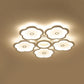 3/6/9 Heads Unique Flower Ceiling Fixture Modern Iron Acrylic White Ceiling Lights for Indoor Clearhalo 'Ceiling Lights' 'Close To Ceiling Lights' 'Close to ceiling' 'Semi-flushmount' Lighting' 1434847