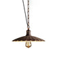 Wrought Iron Rust Suspension Light 1 Light Antique Style Pendant Ceiling Light for Restaurant, 10"/12"/14" Dia Clearhalo 'Art Deco Pendants' 'Cast Iron' 'Ceiling Lights' 'Ceramic' 'Crystal' 'Industrial Pendants' 'Industrial' 'Metal' 'Middle Century Pendants' 'Pendant Lights' 'Pendants' 'Tiffany' Lighting' 143490