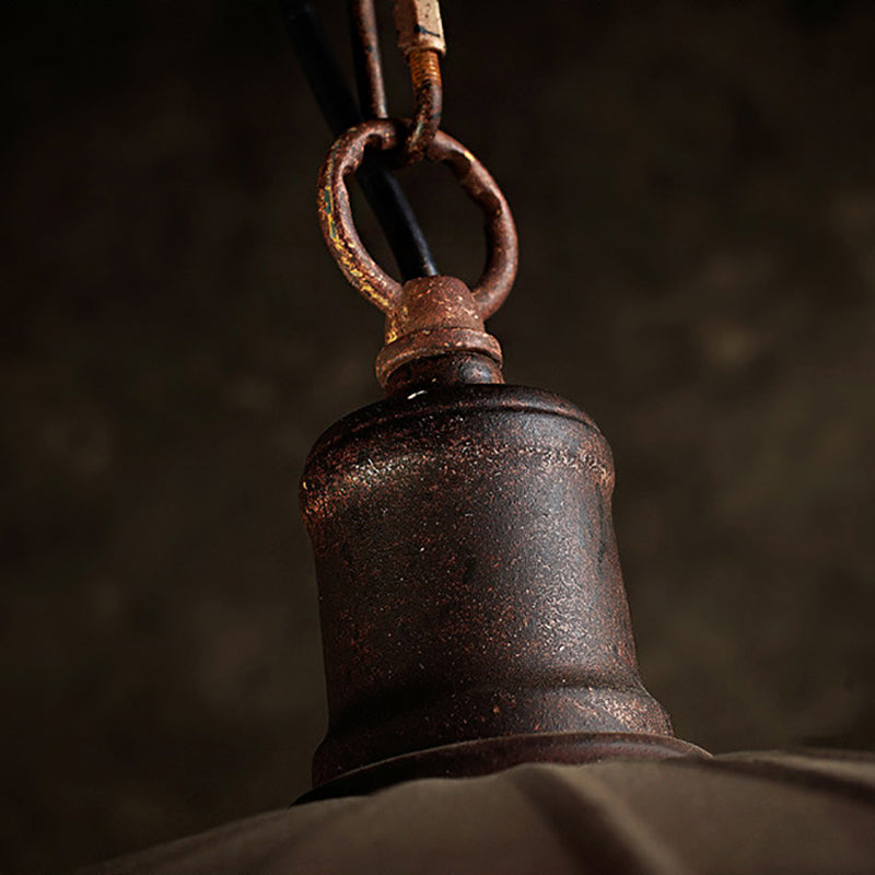 Wrought Iron Rust Suspension Light 1 Light Antique Style Pendant Ceiling Light for Restaurant, 10"/12"/14" Dia Clearhalo 'Art Deco Pendants' 'Cast Iron' 'Ceiling Lights' 'Ceramic' 'Crystal' 'Industrial Pendants' 'Industrial' 'Metal' 'Middle Century Pendants' 'Pendant Lights' 'Pendants' 'Tiffany' Lighting' 143494