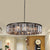 Drum Clear/Amber Crystal Hanging Pendant Light Modern 9-Light LED Chandelier Lamp for Restaurant Amber Clearhalo 'Ceiling Lights' 'Chandeliers' 'Clear' 'Industrial' 'Modern Chandeliers' 'Modern' 'Tiffany' 'Traditional Chandeliers' Lighting' 1434969