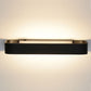Rectangular Living Room Wall Sconce Fixture Aluminum 12"/16" Dia LED Minimalism Wall Mounted Lamp in Black/White Clearhalo 'Cast Iron' 'Glass' 'Industrial' 'Modern wall lights' 'Modern' 'Tiffany' 'Traditional wall lights' 'Wall Lamps & Sconces' 'Wall Lights' Lighting' 1435105