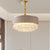 Crystal Prisms Drum Chandelier Lamp Fixture Modernist 10 Lights Gold Pendulum Light with Leatherwear Detail Gold Clearhalo 'Ceiling Lights' 'Chandeliers' 'Modern Chandeliers' 'Modern' Lighting' 1435195