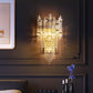 Clear Crystal Tiered Wall Light Sconce Modernism 1-Bulb Gold Wall Mounted Lamp for Bedside Clearhalo 'Modern wall lights' 'Modern' 'Wall Lamps & Sconces' 'Wall Lights' Lighting' 1440004