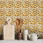 Mosaic Ceramic Tile Wallpaper Panel Contemporary PVC Wall Decoration in Yellow, Easy to Remove Clearhalo 'Wall Decor' 'Wallpaper' 1440176