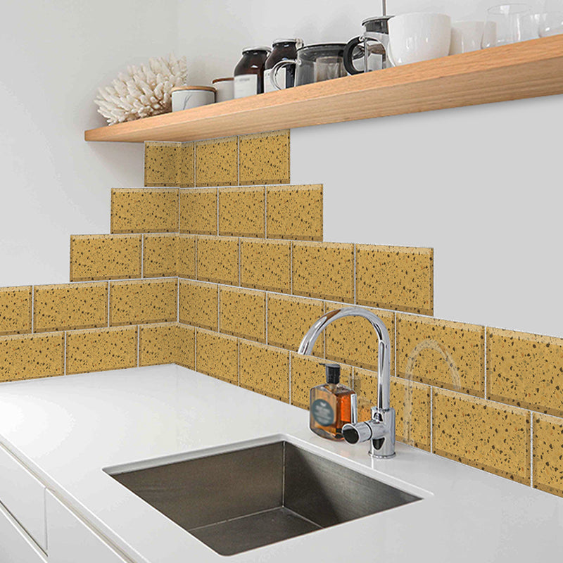 Dark Color Terrazzo Brick Wallpapers Peel and Stick Modernist Kitchen Wall Covering Yellow Clearhalo 'Country wall decor' 'Rustic' 'Wallpaper' Wall Decor' 1440184
