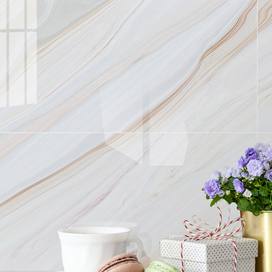 Peel and Paste Marble Wallpaper Panel 23.6' L x 12" W Modern Wall Art for Snack Bar White Clearhalo 'Modern wall decor' 'Modern' 'Wallpaper' Wall Decor' 1440195
