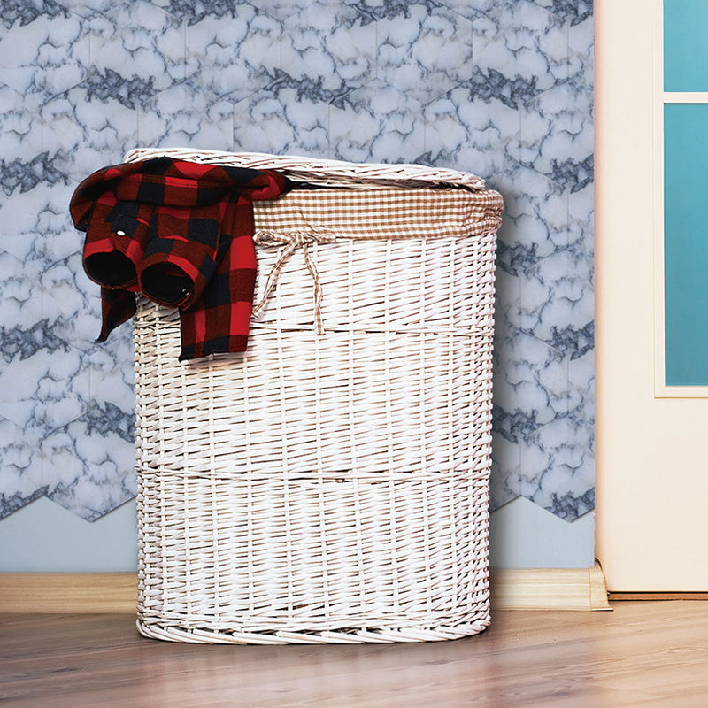 Marble Tile Pattern Wallpaper Panels Modern Stick On Kitchen Wall Art, 5-sq ft, Blue Clearhalo 'Modern wall decor' 'Modern' 'Wallpaper' Wall Decor' 1440274