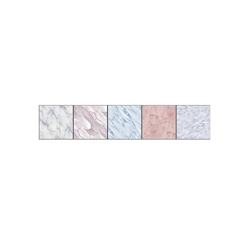Pink-Blue Marble Wallpaper Panels Square Tiles Modern Peel off Wall Covering for Kitchen Clearhalo 'Modern wall decor' 'Modern' 'Wallpaper' Wall Decor' 1440306