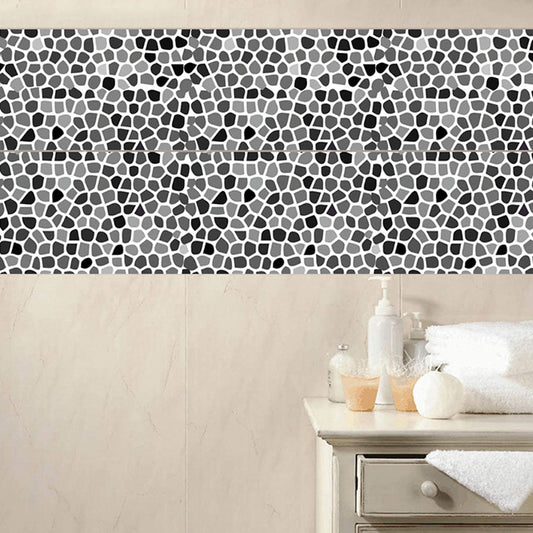Marble Pebbles Wallpaper Panel Set Modern Self-Stick Washroom Wall Art, 4.3-sq ft Gray-White Clearhalo 'Modern wall decor' 'Modern' 'Wallpaper' Wall Decor' 1440313