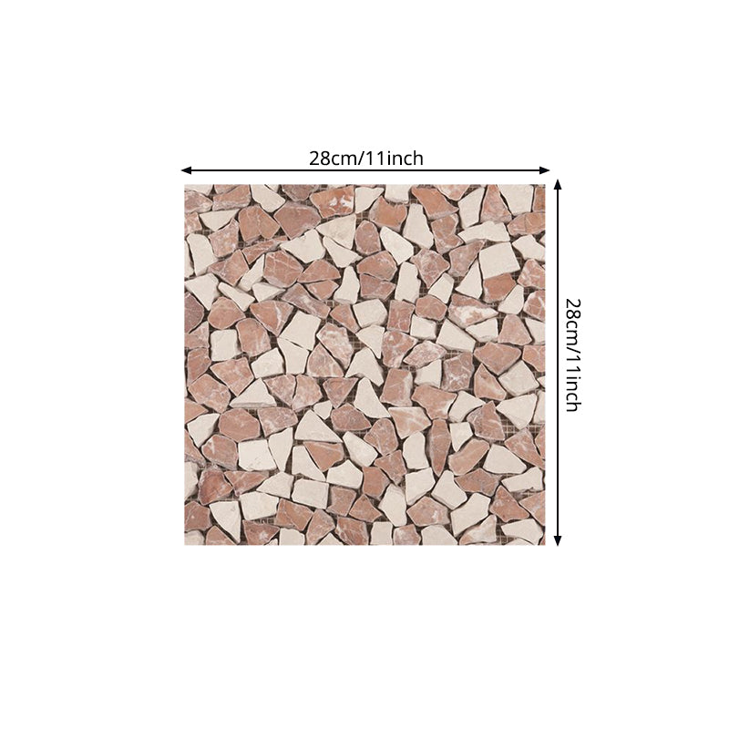 Red-White Rocks Wallpaper Panel Peel off Modern Style Kitchen Wall Decor, 11' L x 11" W Clearhalo 'Modern wall decor' 'Modern' 'Wallpaper' Wall Decor' 1440342