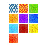 PVC Multicolored Wallpaper Panels Modern Faux Mosaic Tile Adhesive Wall Art, 8' L x 8" W (10 Pcs) Clearhalo 'Wall Decor' 'Wallpaper' 1440420