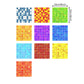 PVC Multicolored Wallpaper Panels Modern Faux Mosaic Tile Adhesive Wall Art, 8' L x 8" W (10 Pcs) Clearhalo 'Wall Decor' 'Wallpaper' 1440421