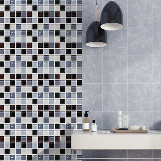 Self Adhesive Mosaics Wallpapers Black and White Modern Style Wall Decor for Kitchen Clearhalo 'Wall Decor' 'Wallpaper' 1440428