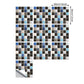 Adhesive Mosaic Tiles Wallpaper Panels in Blue-Black Contemporary Wall Covering for Kitchen Clearhalo 'Wall Decor' 'Wallpaper' 1440471