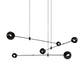 Contemporary Molecule Pendant Light Cast Iron 6 Heads Black Bedroom Chandelier Lighting Fixture Clearhalo 'Ceiling Lights' 'Chandeliers' 'Modern Chandeliers' 'Modern' Lighting' 144130