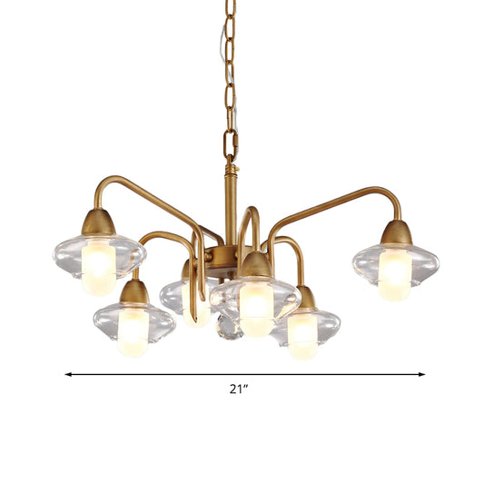 Elliptical Frosted Glass Light Chandelier Modern 6-Light Dining Room Pendant Lighting Clearhalo 'Ceiling Lights' 'Chandeliers' 'Glass shade' 'Glass' 'Industrial Chandeliers' 'Industrial' 'Middle Century Chandeliers' 'Pendant Lights' 'Tiffany' Lighting' 144177