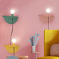 Open Bulb Kids Bedroom Wall Light with Half-Circle Metal 1 Light Nordic Style Sconce Light Clearhalo 'Wall Lamps & Sconces' 'Wall Lights' Lighting' 14431