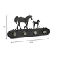 Lodge Open Bulb Wall Light with Elk/Horse/Sheep/Mountain/Windmill/Tree Design 4 Bulbs Metallic Wall Sconce in Black for Indoor Clearhalo 'Wall Lamps & Sconces' 'Wall Lights' Lighting' 144334
