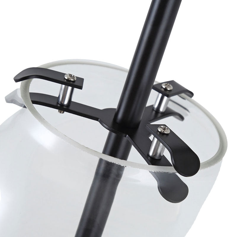 Cylinder Clear Glass Sconce Lighting Modern 1 Light Black/Gold Wall Mounted Light Fixture Clearhalo 'Cast Iron' 'Glass' 'Industrial' 'Modern wall lights' 'Modern' 'Tiffany' 'Traditional wall lights' 'Wall Lamps & Sconces' 'Wall Lights' Lighting' 144558