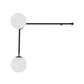 2/4 Lights Crossed Lines Wall Mounted Light Post Modern Glass Shade Wall Lamp in Black/Gold Clearhalo 'Cast Iron' 'Glass' 'Industrial' 'Modern wall lights' 'Modern' 'Tiffany' 'Traditional wall lights' 'Wall Lamps & Sconces' 'Wall Lights' Lighting' 144611
