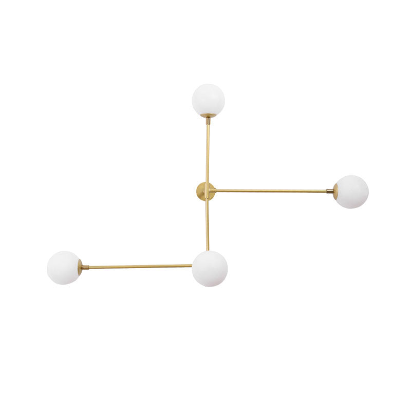 2/4 Lights Crossed Lines Wall Mounted Light Post Modern Glass Shade Wall Lamp in Black/Gold Clearhalo 'Cast Iron' 'Glass' 'Industrial' 'Modern wall lights' 'Modern' 'Tiffany' 'Traditional wall lights' 'Wall Lamps & Sconces' 'Wall Lights' Lighting' 144621