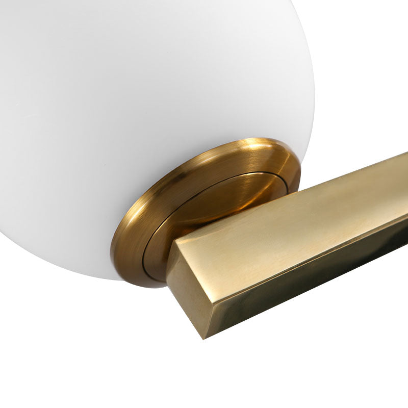 White Glass Sphere Wall Lighting Modern 1 Light Gold Led Wall Mounted Light Fixture Clearhalo 'Cast Iron' 'Glass' 'Industrial' 'Modern wall lights' 'Modern' 'Tiffany' 'Traditional wall lights' 'Wall Lamps & Sconces' 'Wall Lights' Lighting' 144627