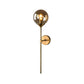 Clear/Smoke/Amber Glass Round Sconce Lamp Modernist 1 Light Wall Mounted Light in Gold for Living Room Clearhalo 'Cast Iron' 'Glass' 'Industrial' 'Modern wall lights' 'Modern' 'Tiffany' 'Traditional wall lights' 'Wall Lamps & Sconces' 'Wall Lights' Lighting' 144635