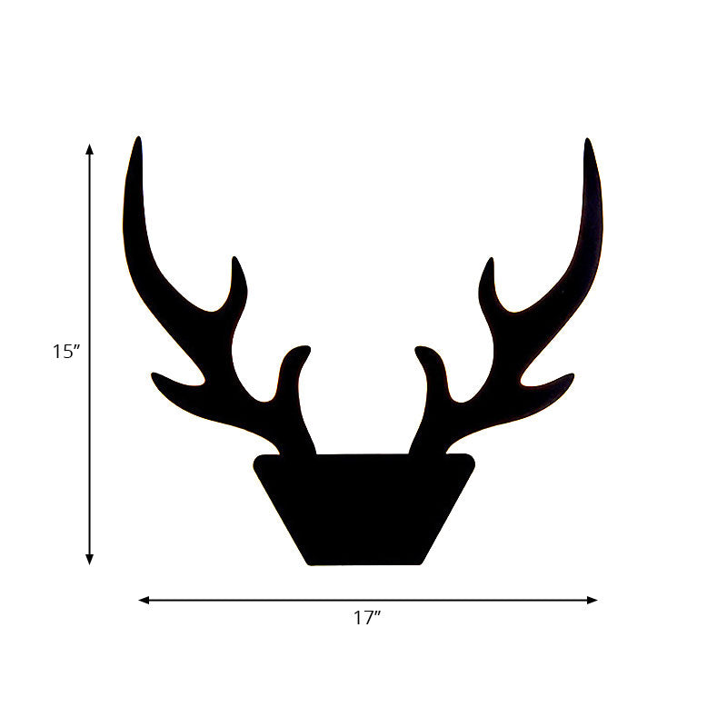 Antlers Acrylic Sconce Light Fixture Art Deco LED White/Black Wall Mounted Lamp in Warm/White Light Clearhalo 'Cast Iron' 'Glass' 'Industrial' 'Modern wall lights' 'Modern' 'Tiffany' 'Traditional wall lights' 'Wall Lamps & Sconces' 'Wall Lights' Lighting' 144779