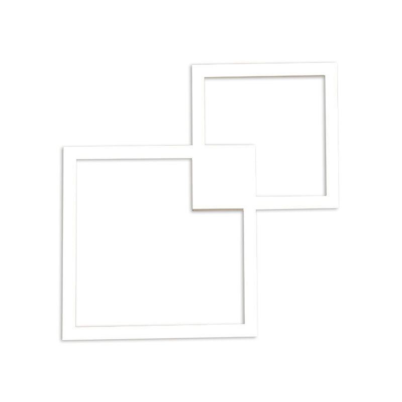 LED Dining Room Sconce Light with Picture-Frame Acrylic Shade Black/White Wall Lighting Ideas in Warm/White Light Clearhalo 'Cast Iron' 'Glass' 'Industrial' 'Modern wall lights' 'Modern' 'Tiffany' 'Traditional wall lights' 'Wall Lamps & Sconces' 'Wall Lights' Lighting' 144795