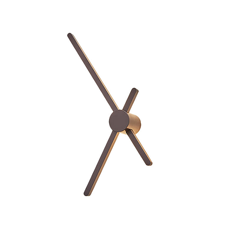 Crossed Lines Sconce Wall Light Metal Post Modern Wall Lamp in Brown for Living Room Clearhalo 'Cast Iron' 'Glass' 'Industrial' 'Modern wall lights' 'Modern' 'Tiffany' 'Traditional wall lights' 'Wall Lamps & Sconces' 'Wall Lights' Lighting' 144798