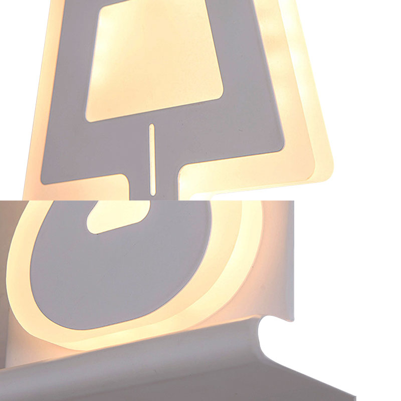 Modern LED Wall Sconce with Acrylic Shade Black/White Desk Lamp Shaped Wall Lighting Fixture in Warm/White Light Clearhalo 'Art deco wall lights' 'Cast Iron' 'Glass' 'Industrial wall lights' 'Industrial' 'Middle century wall lights' 'Modern' 'Rustic wall lights' 'Tiffany' 'Traditional wall lights' 'Wall Lamps & Sconces' 'Wall Lights' Lighting' 144854