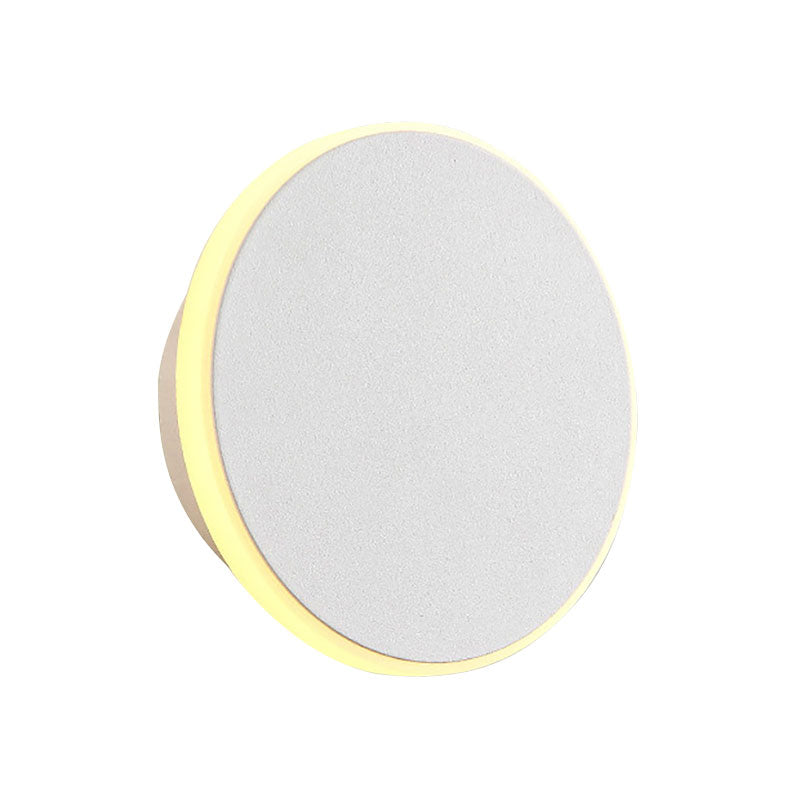 Black/White Disc LED Sconce Modernism Single Acrylic Wall Lighting Ideas in Warm/White Light - Clearhalo - 'Modern wall lights' - 'Modern' - 'Wall Lamps & Sconces' - 'Wall Lights' - Lighting' - 144911