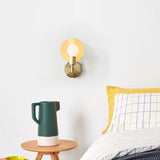 1 Light Saucer Wall Light Contemporary Metal Sconce Lighting in Brass for Bookstore Market Brass Clearhalo 'Cast Iron' 'Glass' 'Industrial' 'Modern wall lights' 'Modern' 'Tiffany' 'Traditional wall lights' 'Wall Lamps & Sconces' 'Wall Lights' Lighting' 144937