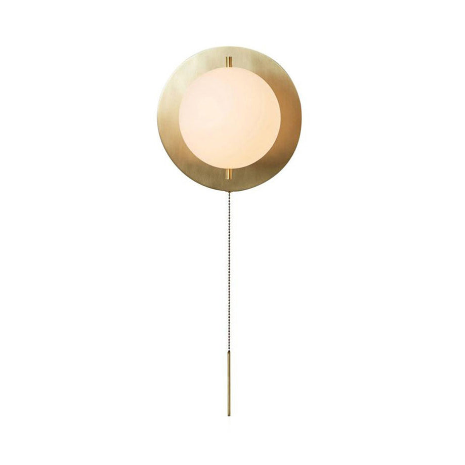 White Orb Shade Wall Light with Brass Base 1 Bulb Modern Stylish Metal Glass Wall Lamp for Boutique Clearhalo 'Cast Iron' 'Glass' 'Industrial' 'Modern wall lights' 'Modern' 'Tiffany' 'Traditional wall lights' 'Wall Lamps & Sconces' 'Wall Lights' Lighting' 144943