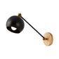 Nordic Spherical Shade Wall Light Angle Adjustable 1 Bulb Metallic Wall Lamp for Boutique Clearhalo 'Cast Iron' 'Glass' 'Industrial' 'Modern wall lights' 'Modern' 'Tiffany' 'Traditional wall lights' 'Wall Lamps & Sconces' 'Wall Lights' Lighting' 144972