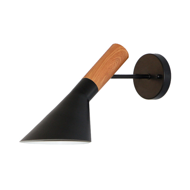 Nordic Style Monochrome Wall Light Single Bulb Metallic Sconce Light for Showroom Gallery Clearhalo 'Cast Iron' 'Glass' 'Industrial' 'Modern wall lights' 'Modern' 'Tiffany' 'Traditional wall lights' 'Wall Lamps & Sconces' 'Wall Lights' Lighting' 144996