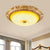 12"/16"/19.5" W LED Ceiling Flush Traditional Circle Amber Glass Flush Mount Lighting in Gold Gold Clearhalo 'Ceiling Lights' 'Close To Ceiling Lights' 'Close to ceiling' 'Flush mount' Lighting' 1450786