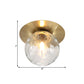 Mini LED Flush Light Simplicity Foyer Ceiling Flush Mount with Ball Clear Glass Shade in Gold Clearhalo 'Ceiling Lights' 'Close To Ceiling Lights' 'Close to ceiling' 'Flush mount' Lighting' 1450958