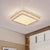 Minimalist Square Ceiling Flush Mount Clear and Gold Crystal Encrusted LED Flushmount Lighting in White - White - Clearhalo - 'Ceiling Lights' - 'Close To Ceiling Lights' - 'Close to ceiling' - 'Flush mount' - Lighting' - 1451137