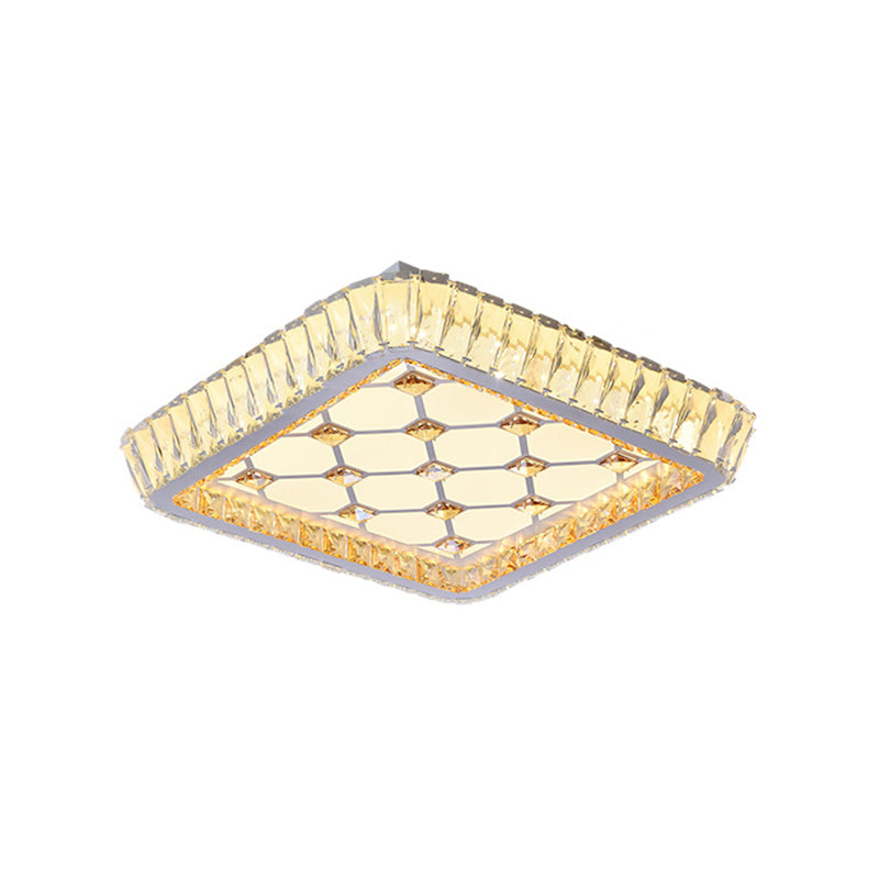 Trellis/Bowknot Crystal Ceiling Flush Contemporary Bedroom LED Flush Mount Lighting in White Clearhalo 'Ceiling Lights' 'Close To Ceiling Lights' 'Close to ceiling' 'Flush mount' Lighting' 1451147
