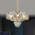 Contemporary LED Chandelier Light with Crystal Panels Shade Gold Oblong Down Lighting Pendant Clear Clearhalo 'Ceiling Lights' 'Chandeliers' 'Clear' 'Industrial' 'Modern Chandeliers' 'Modern' 'Tiffany' 'Traditional Chandeliers' Lighting' 1451263