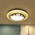Modernist Round Ceiling Flush Mount Clear Cut Crystal LED Flush Light with Flower/Cube Pattern Clear A Clearhalo 'Ceiling Lights' 'Close To Ceiling Lights' 'Close to ceiling' 'Flush mount' Lighting' 1451282