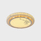 Modernist Round Ceiling Flush Mount Clear Cut Crystal LED Flush Light with Flower/Cube Pattern Clearhalo 'Ceiling Lights' 'Close To Ceiling Lights' 'Close to ceiling' 'Flush mount' Lighting' 1451289