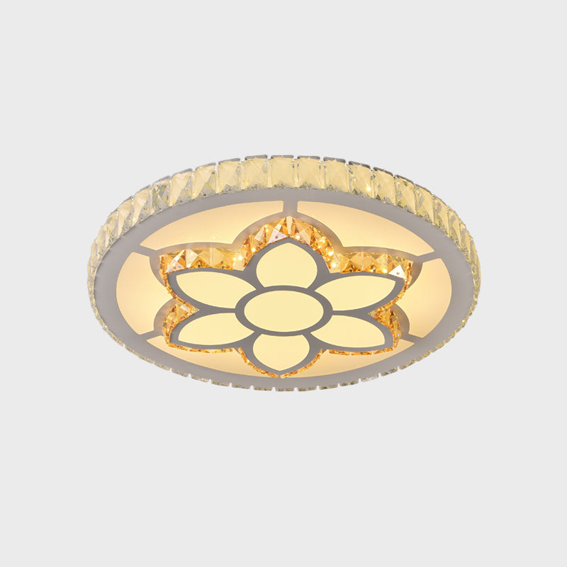 LED Flush Mount Ceiling Fixture Modern Flower/Lemon Slice Clear Crystal Flushmount Lighting for Bedroom Clearhalo 'Ceiling Lights' 'Close To Ceiling Lights' 'Close to ceiling' 'Flush mount' Lighting' 1451311