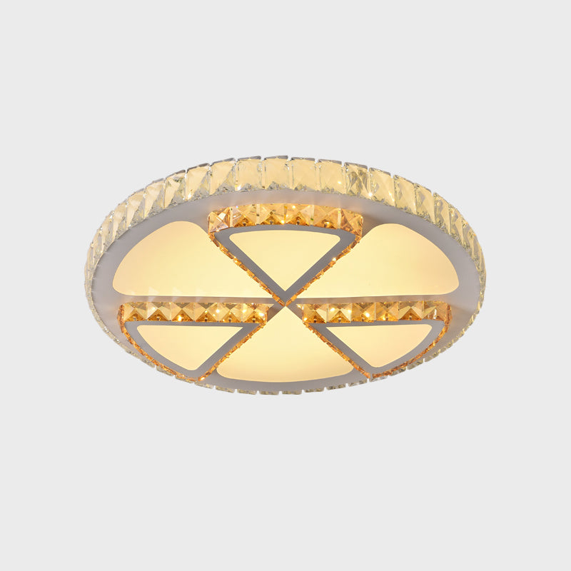 LED Flush Mount Ceiling Fixture Modern Flower/Lemon Slice Clear Crystal Flushmount Lighting for Bedroom Clearhalo 'Ceiling Lights' 'Close To Ceiling Lights' 'Close to ceiling' 'Flush mount' Lighting' 1451316