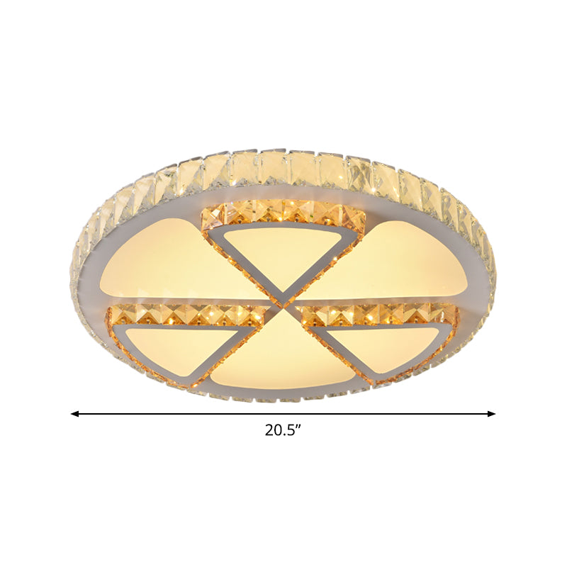 LED Flush Mount Ceiling Fixture Modern Flower/Lemon Slice Clear Crystal Flushmount Lighting for Bedroom Clearhalo 'Ceiling Lights' 'Close To Ceiling Lights' 'Close to ceiling' 'Flush mount' Lighting' 1451317